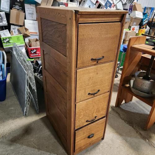 4 Drawer letter size wooden filing cabinet