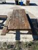 Wooden picnic table