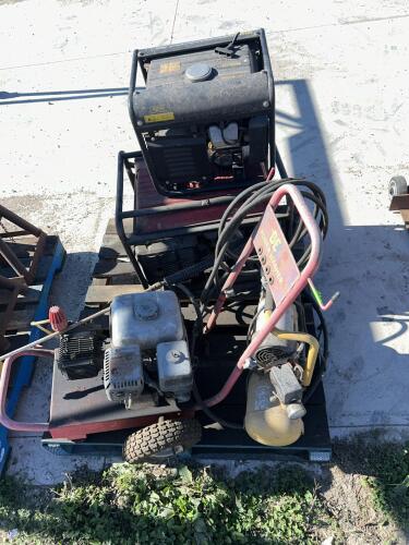 Honda & other generator & pressure washer as is