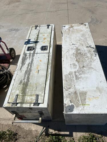 2 Metal truck toolboxes 67&rdquo;L 20&rdquo;H 20&rdquo;D