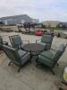 4 Metal patio chairs & table