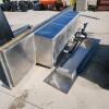 Triple stainless sink w taps & extra stainless pieces 10' Total length 29"W 14" D - 2