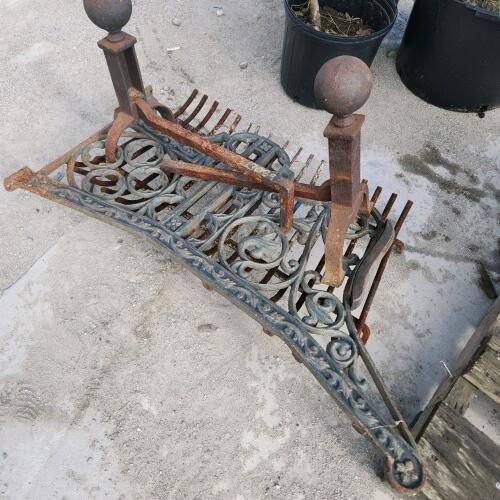 Park bench end, fireplace log holder, etc.