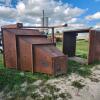 2 pc Hopper bottom feed bin 6'W 11'H