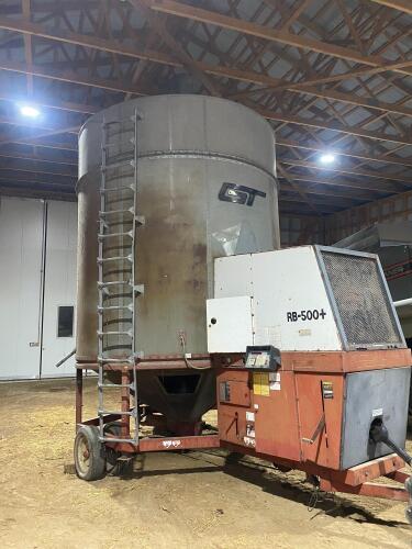 Sold off site. 700bu GT 500plus Corn dryer, burner is cracked, comes w another used burner