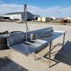 Stainless table w sink 100"L 29"W 37"H