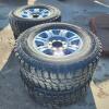 4 37x12.50R20 Alum wheels, tires shot, off of ford f250 w 13" wheel kit