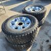 4 37x12.50R20 Alum wheels, tires shot, off of ford f250 w 13" wheel kit - 2