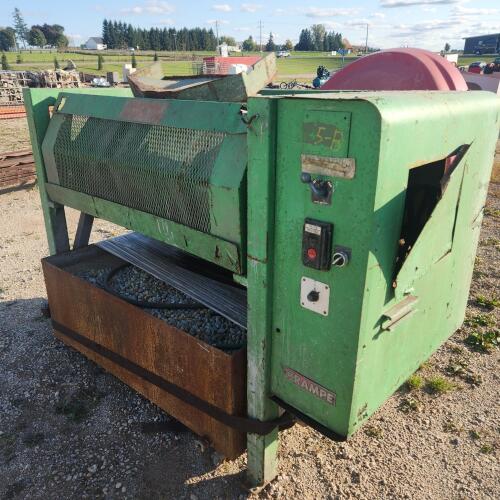 3 Phase rock tumbling barrel 69"L 34"W 49"H