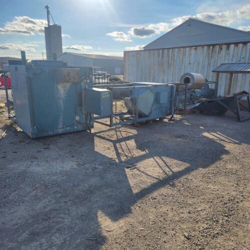 Media reclaim dust collector system guyson Model 9 4'x4'x4' inside tank, 36" rotary table, side loading track for heavy parts