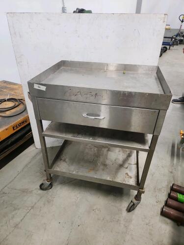 Stainless cart 28"L 20"W 36"H
