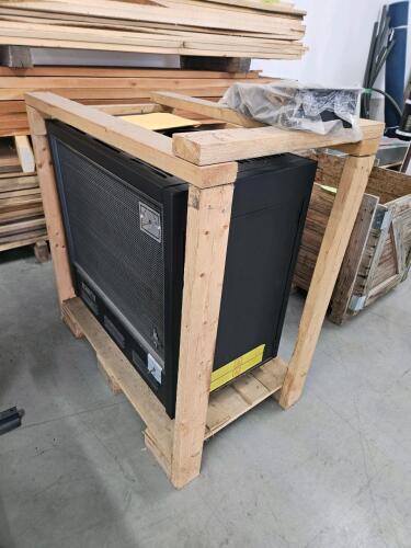 Unused Newmac woodstove 32"W 19"D 32"H