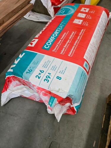 16" 2"x6" R22 Batt insulation