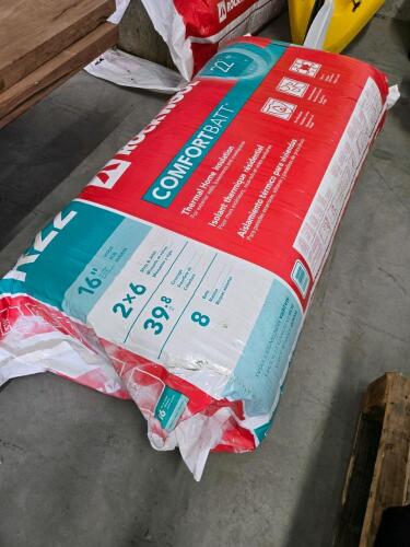 16" 2"x6" R22 Batt insulation