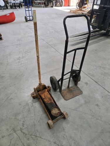 Floor jack as is & dolly cart