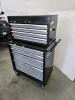 Locking Husky toolbox w key 27"W 16"D 45"H