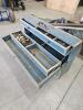 Wooden toolbox w contents 32"L 8"W 18"H