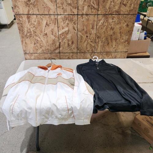Large sweat shirt & large wind breaker