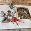 Antique grinders, drawer pulls