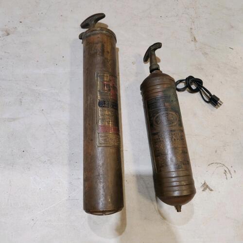2 Vintage fire extinguishers