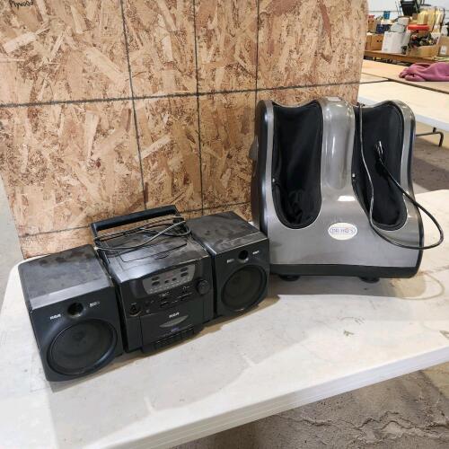Leg/foot massager, Stereo missing volume knob