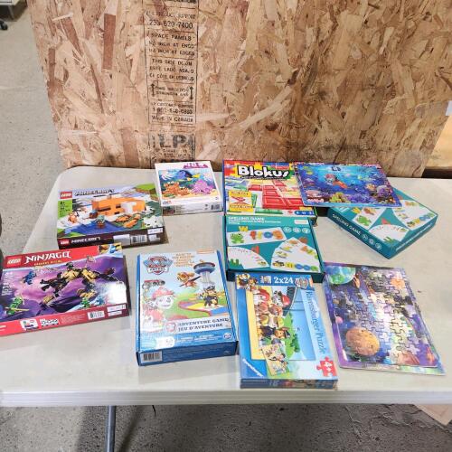 Games, lego, puzzles