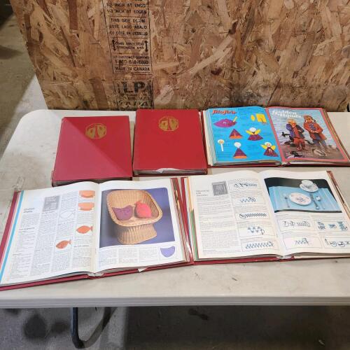 Knitting, crocheting, sewing books