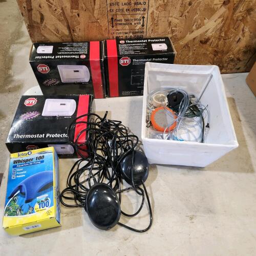 Thermostat protectors, aquarium pumps