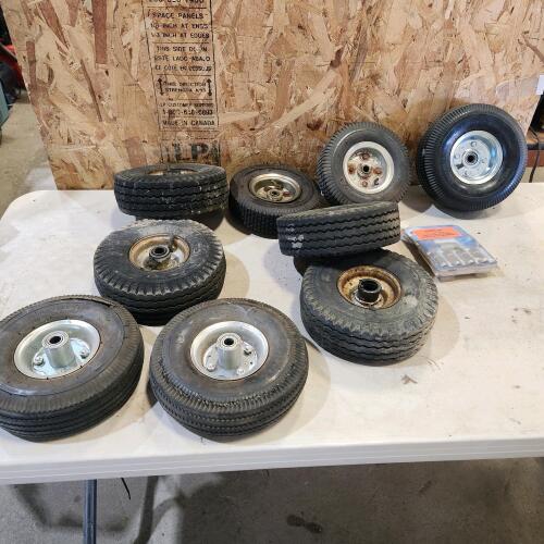 Assorted dolly wheels, some w damage