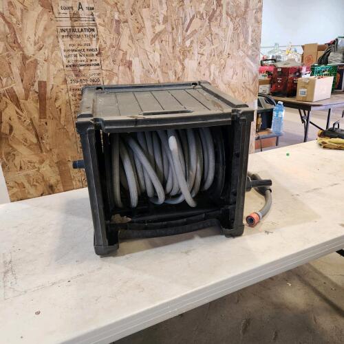 Garden hose on reel