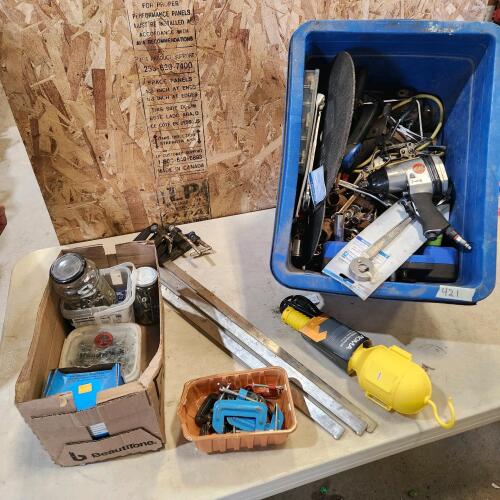 26" Bar clamps, assorted tools & hardware