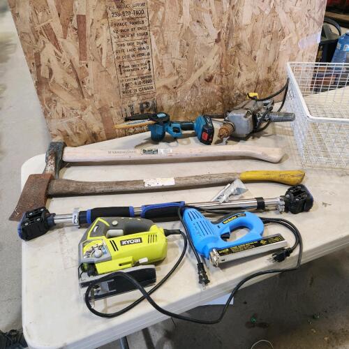 Splitting wedge, load bar, 1/2" drill, etc.