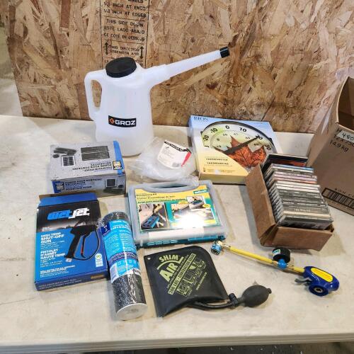 Oil jug, air shim, pressure washer gun, etc.
