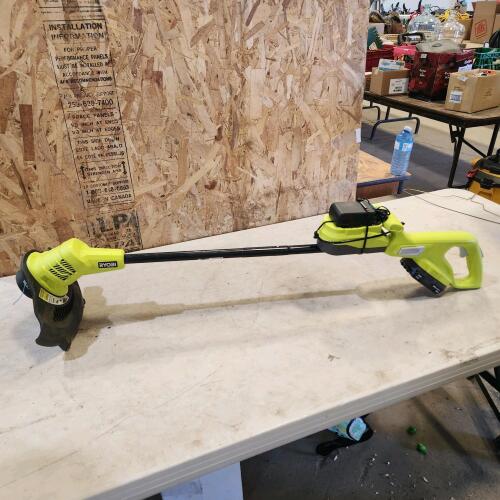 Ryobi 18v cordless string trimmer w battery & charger