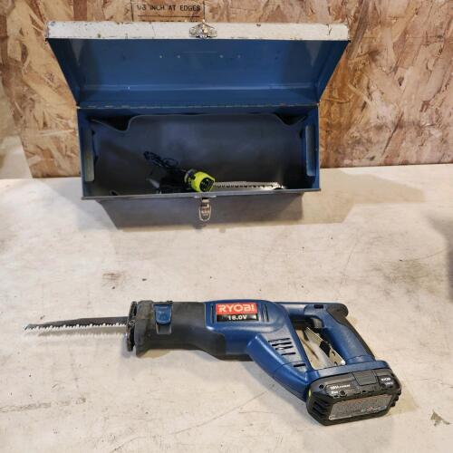 Ryobi 18v sawzall w battery & charger