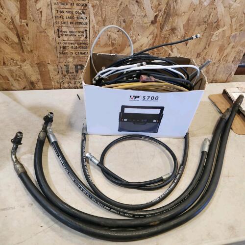 Hydraulic hoses & assorted cables & cords