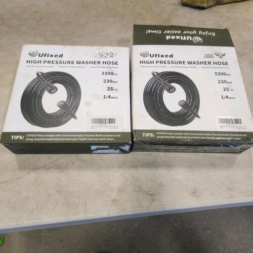 2 New 25' high pressure washer hoses