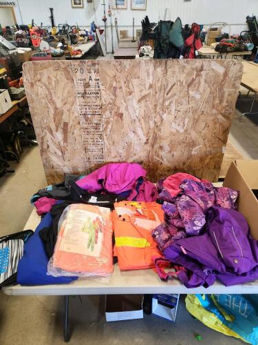 Large hi vis rain suits, kids snow suits