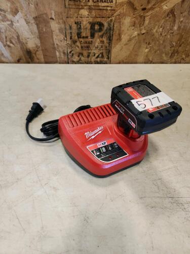 New Milwaukee M12 4ah battery & charger