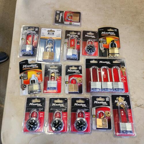 Assorted new padlocks