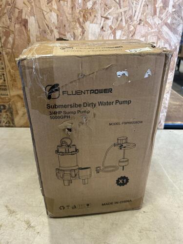 Unused 3/4hp Sump pump