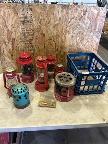 Assorted kerosene lanterns & heaters