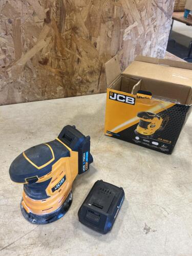 18v JCB orbital sander w 2 batteries no charger