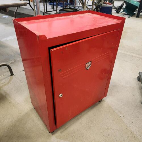 22"W 12"D 26"H Beach metal cabinet no key