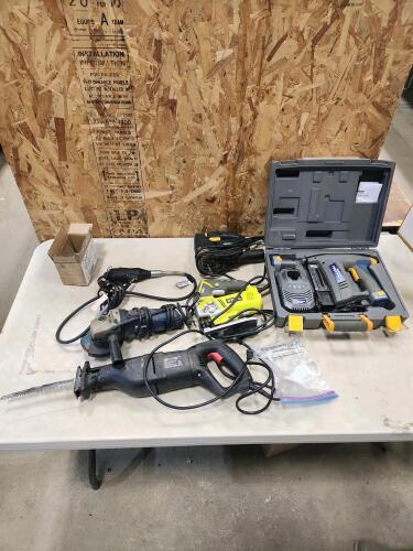 10.8v pin nailer, other assorted power tools