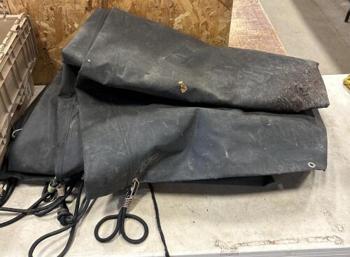 2 Heavy duty tarps sz & condition unknown