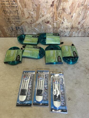 Unused universal remotes, 6 30&rsquo; soaker hoses