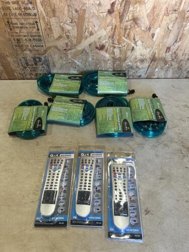 Unused universal remotes, 6 30&rsquo; soaker hoses