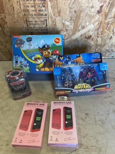 Paw patrol & Transformers toys, battery cases for iPhone 5