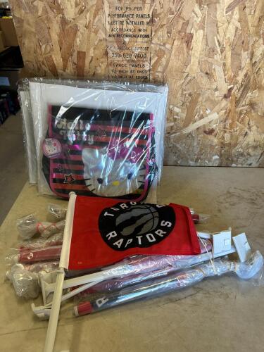 Toronto Raptors car flags, Hello Kitty messenger bags